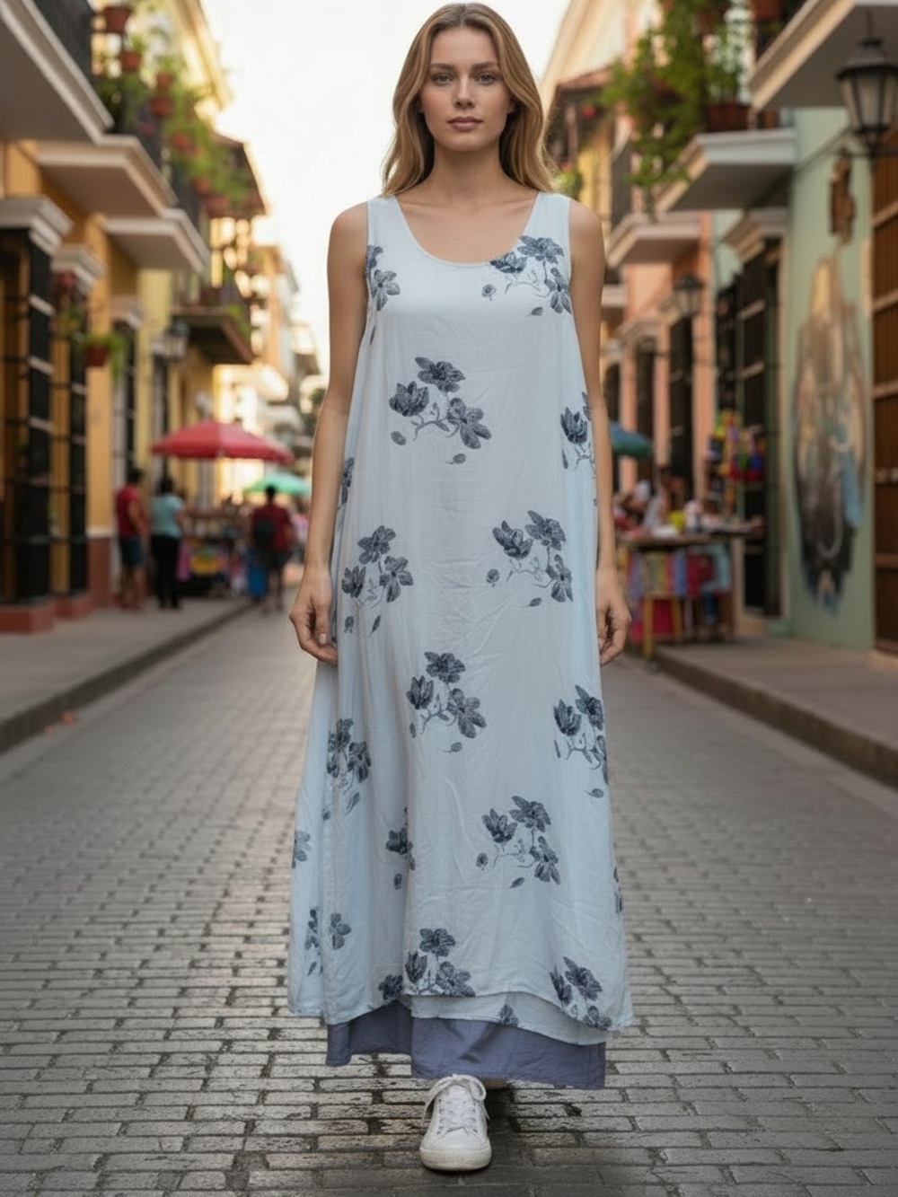 Vintage GW 100% Silk Maxi Dress 90s Floral Size 18
